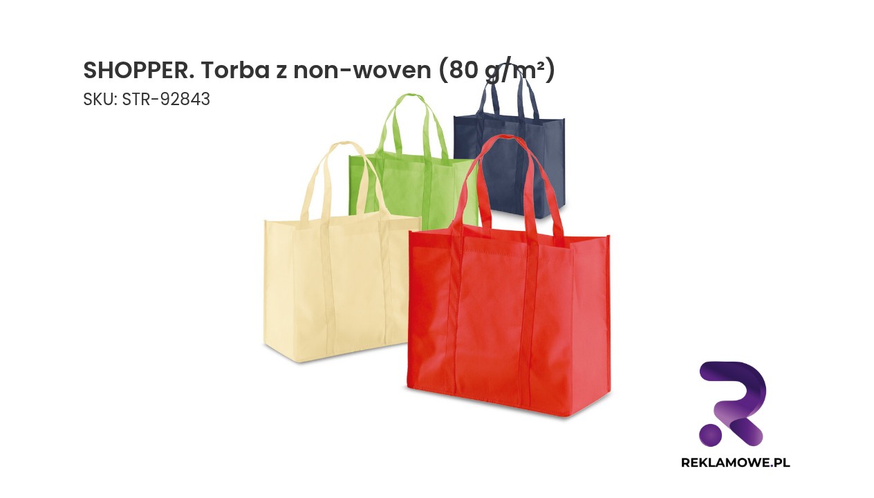 SHOPPER. Torba z non-woven (80 g/m²) SHOPPER – torba z non-woven 80 g/m²
