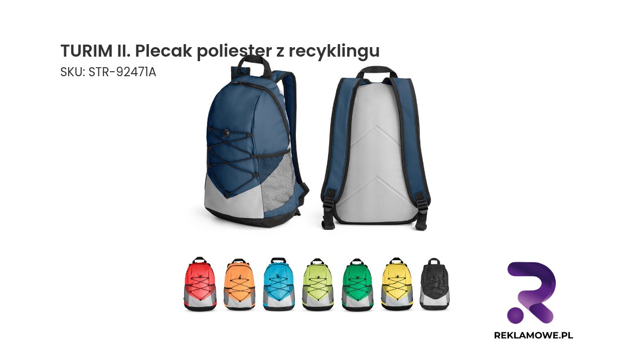 TURIM II. Plecak poliester z recyklingu 600D TURIM II. Plecak z poliestru z recyklingu